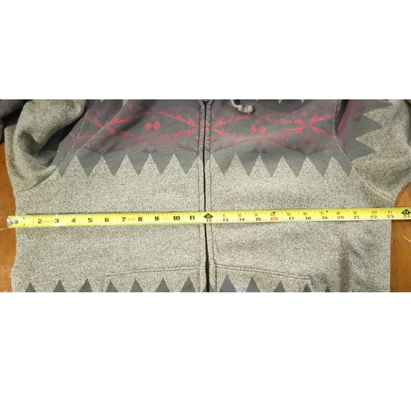 Ralph Lauren RRL Vintage Aztec Sherpa Lined Hooded Sweater Jacket Sz L Large - Picture 10 of 10